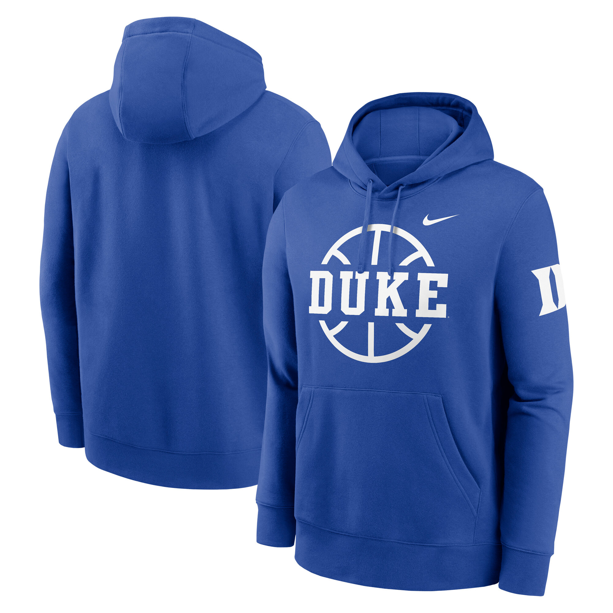 Men's Nike Royal Duke Blue Devils Basketball Icon Club Fleece Pullover Hoodie